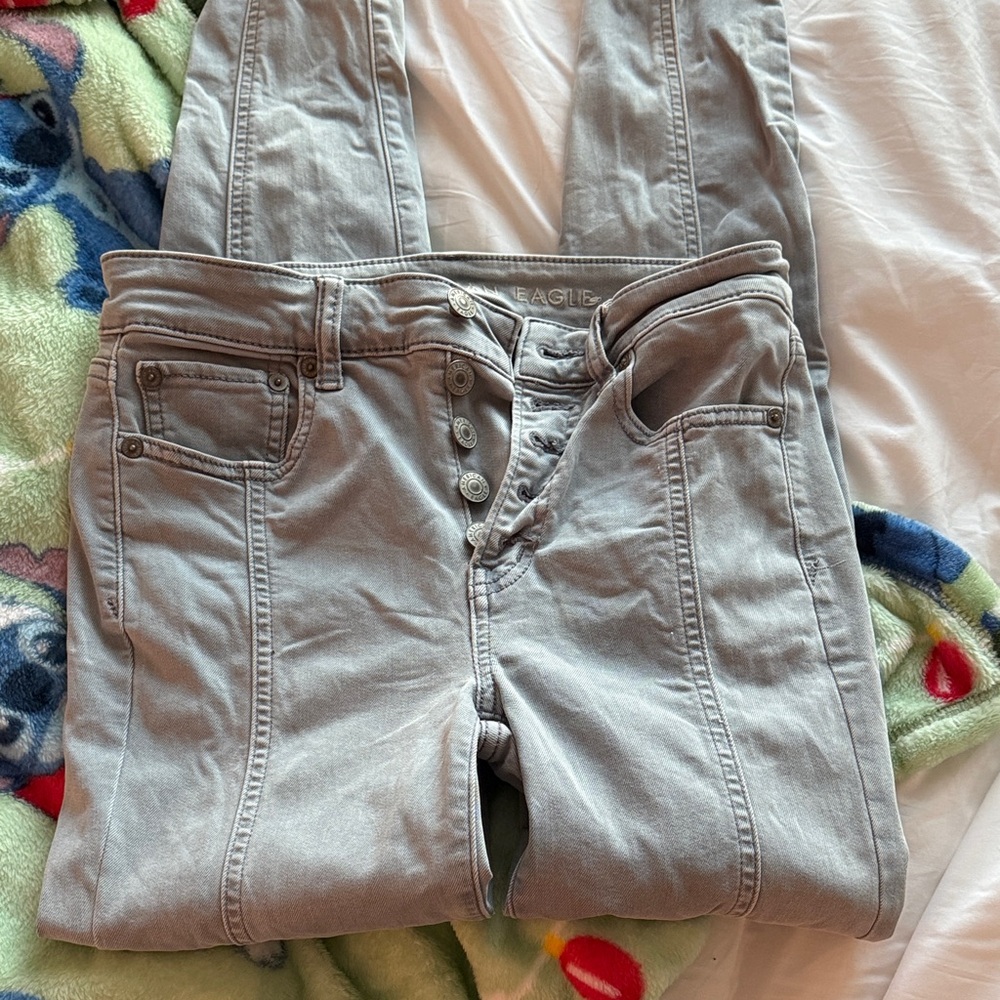 American Eagle Outfitters Gray Skinny Jeans